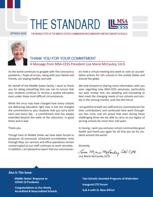 Spring 2020 Newsletter