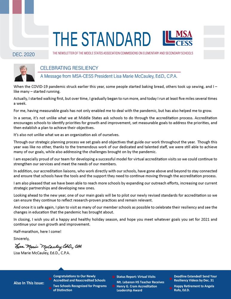 December 2020 Newsletter