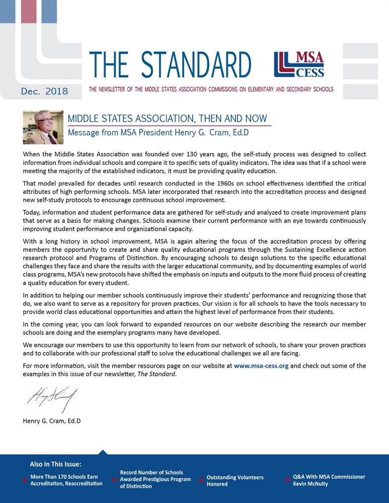 December 2018 Newsletter