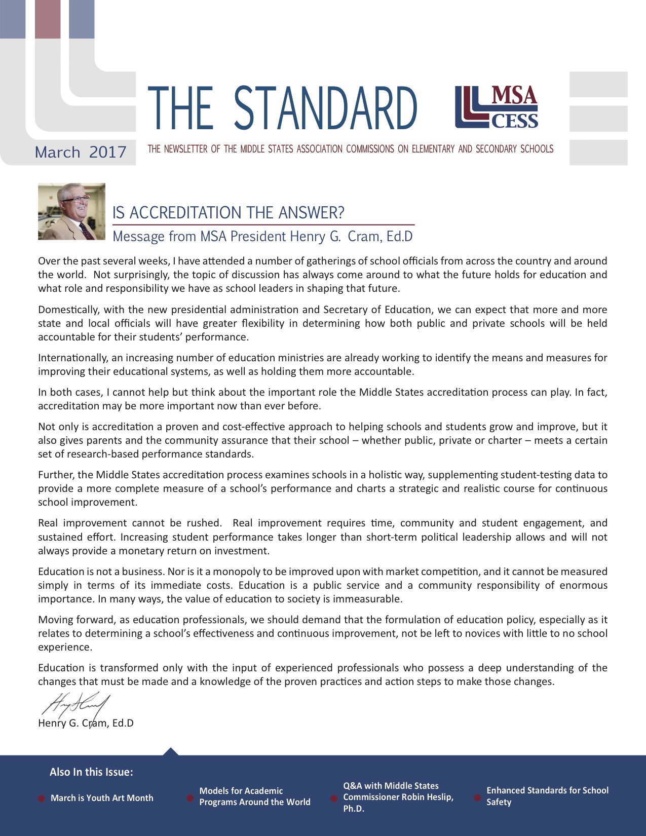 March 2017 Newsletter