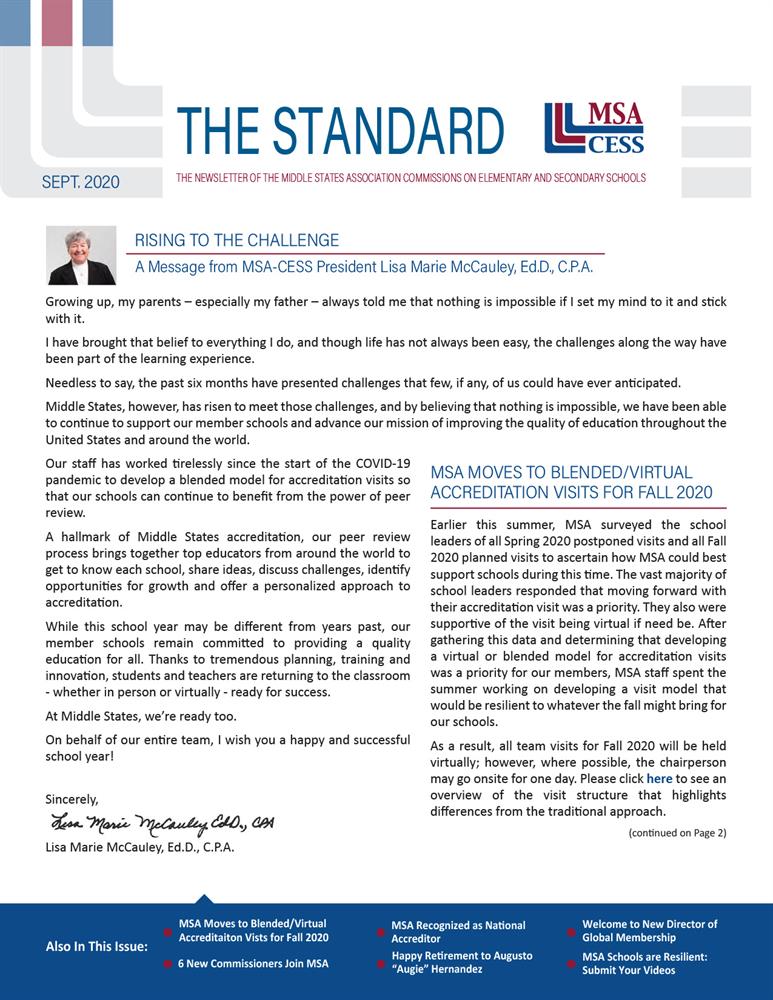 September 2020 Newsletter