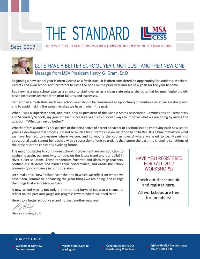 September 2017 Newsletter