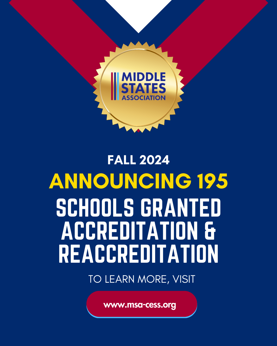 Press Release: Middle States Announces 195 Schools and School Systems Earn Accreditation, Reaccreditation