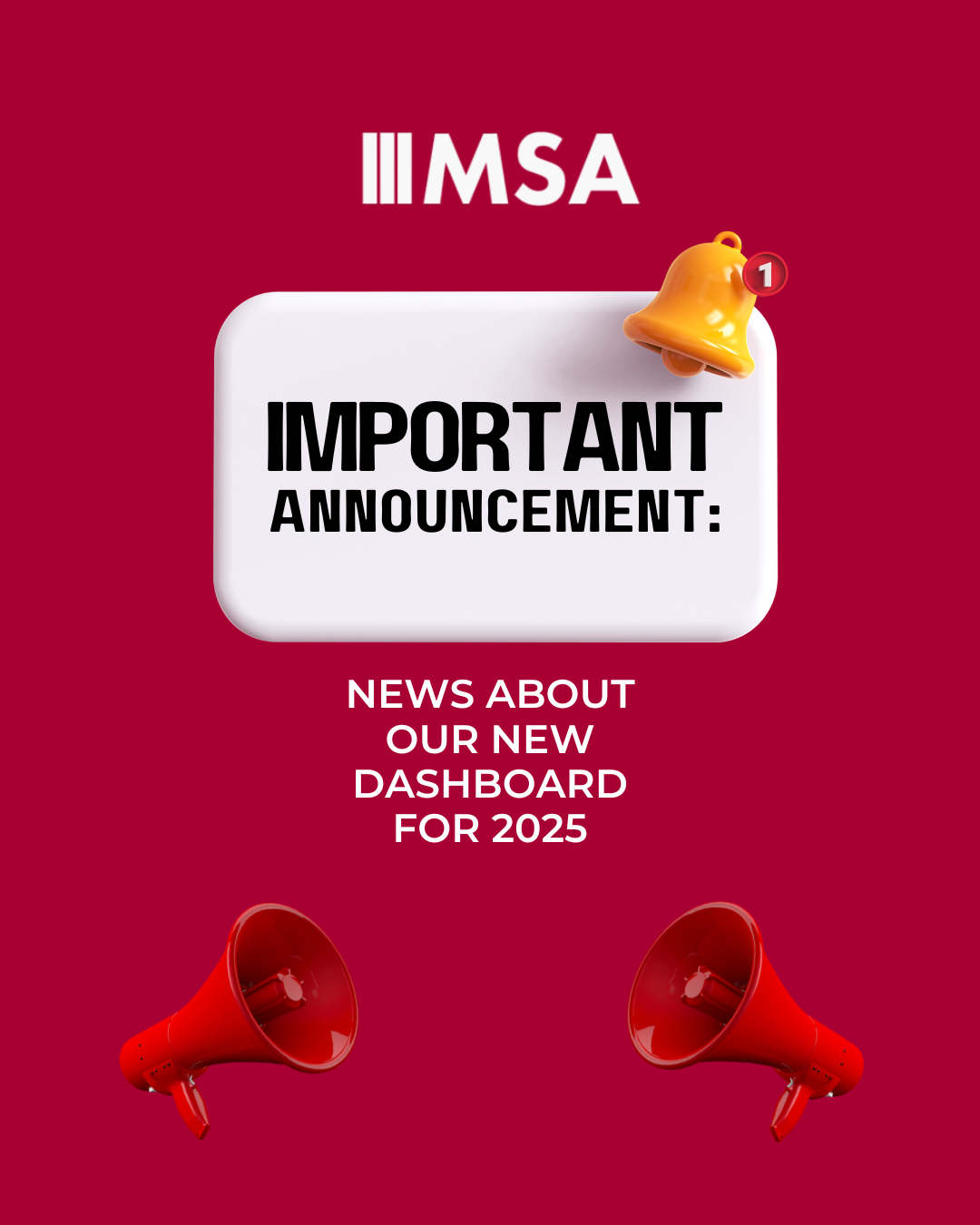 IMPORTANT DASHBOARD UPDATE FROM MSA: March 20th